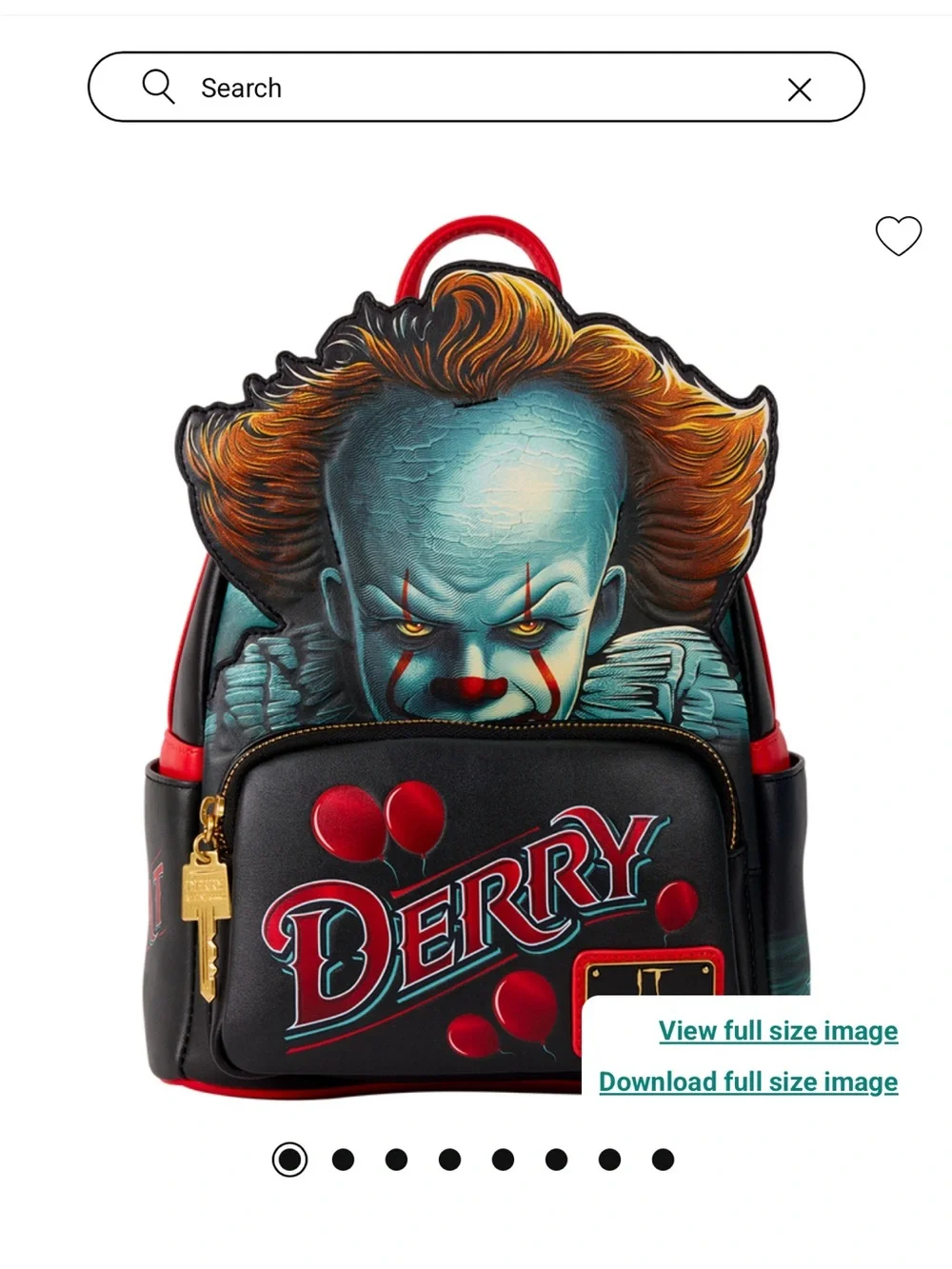 Loungefly IT Derby NEW Backpack Purse Bag Retails $109 Pennywise Baloons